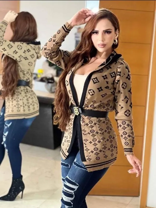 2024 Sweaters Cardigan Women Open Stitch Woolen Cardigans Caíes Knit Shear Free Ship