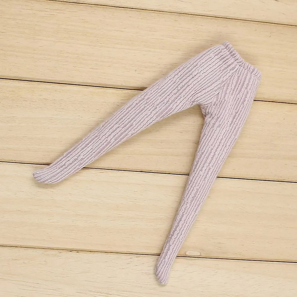 6x Ropa de tela cómoda Leggings Ropa de muñeca Pantalones Suministros largos para 1/6 Dod