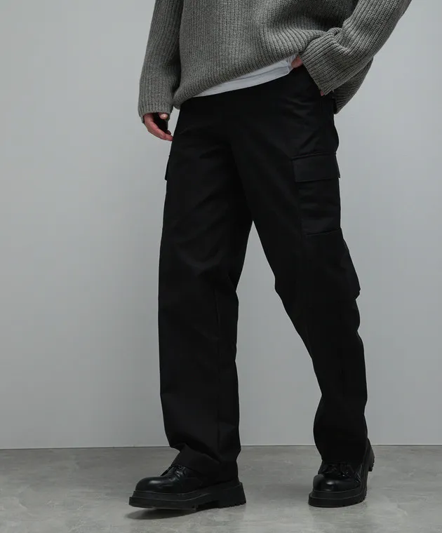 Axel Arigato Park logo patch cargo pants in black