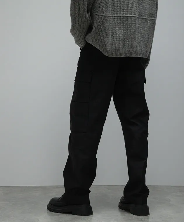 Axel Arigato Park logo patch cargo pants in black