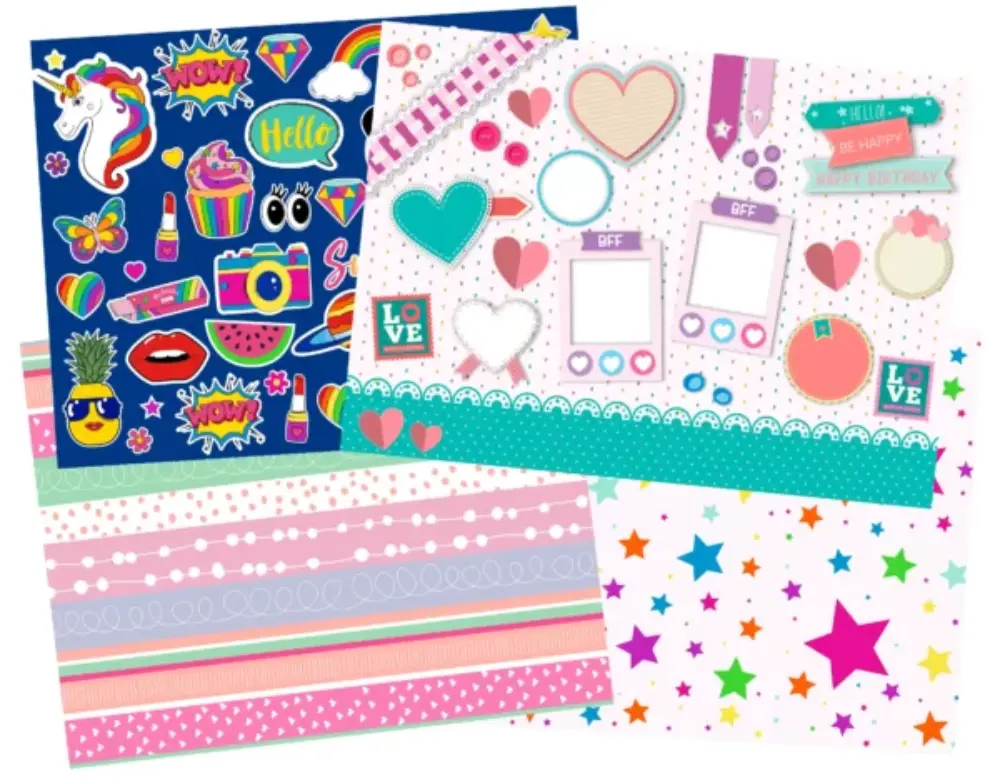 Block de papeles surtidos 32 x 25 cm (30 hojas)