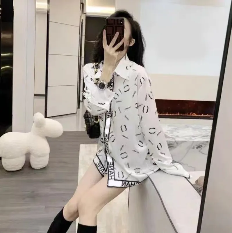 Blouses Designer for Women Tops Shirts Lapel C Carta Cardigan Fashion Cardigan Fashion