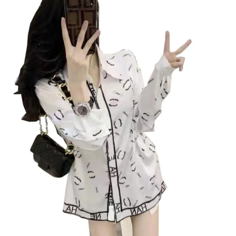 Blouses Designer for Women Tops Shirts Lapel C Carta Cardigan Fashion Cardigan Fashion