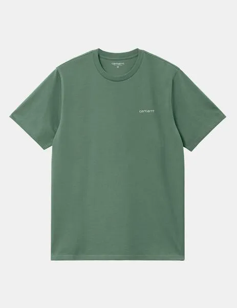 CAMISETA CARHARTT SCRIPT EMBROIDERY  PARK / WHITE