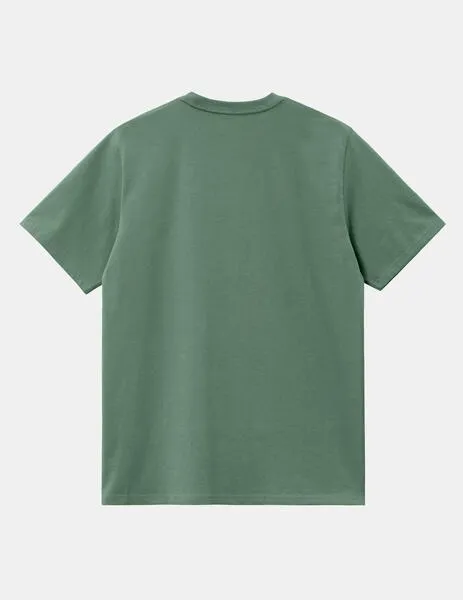 CAMISETA CARHARTT SCRIPT EMBROIDERY  PARK / WHITE