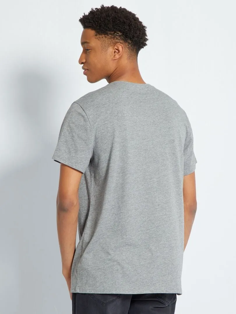 CAMISETA DE ALGODóN PURO +1,90 M  GRIS