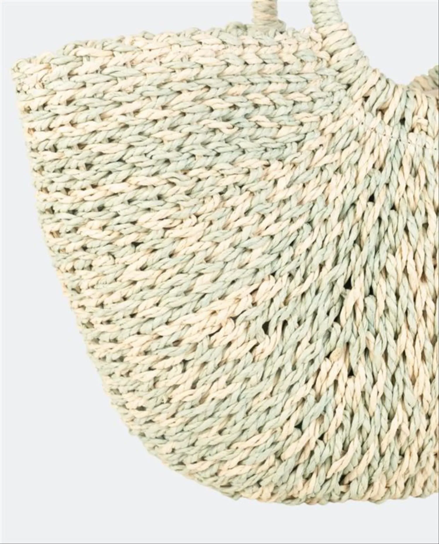 Capazo Grande Fibra Natural Menta Kbas