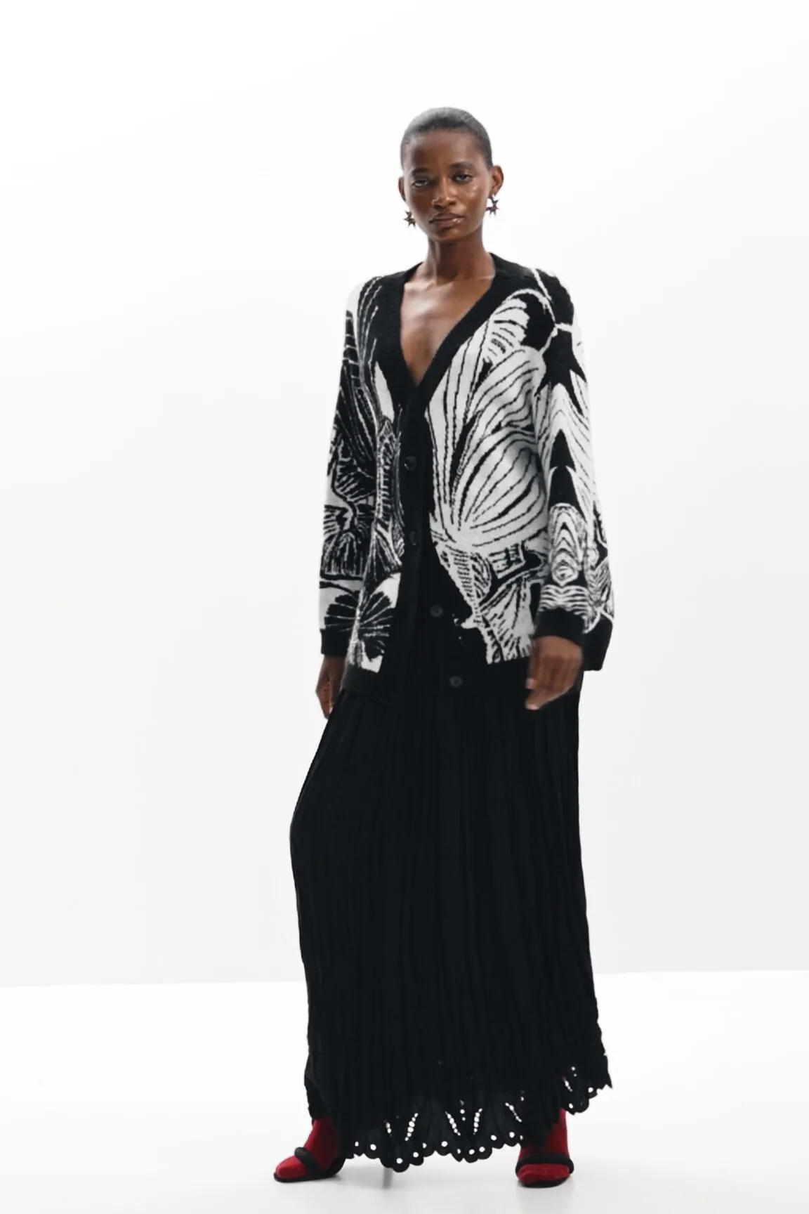 Cardigan estampado