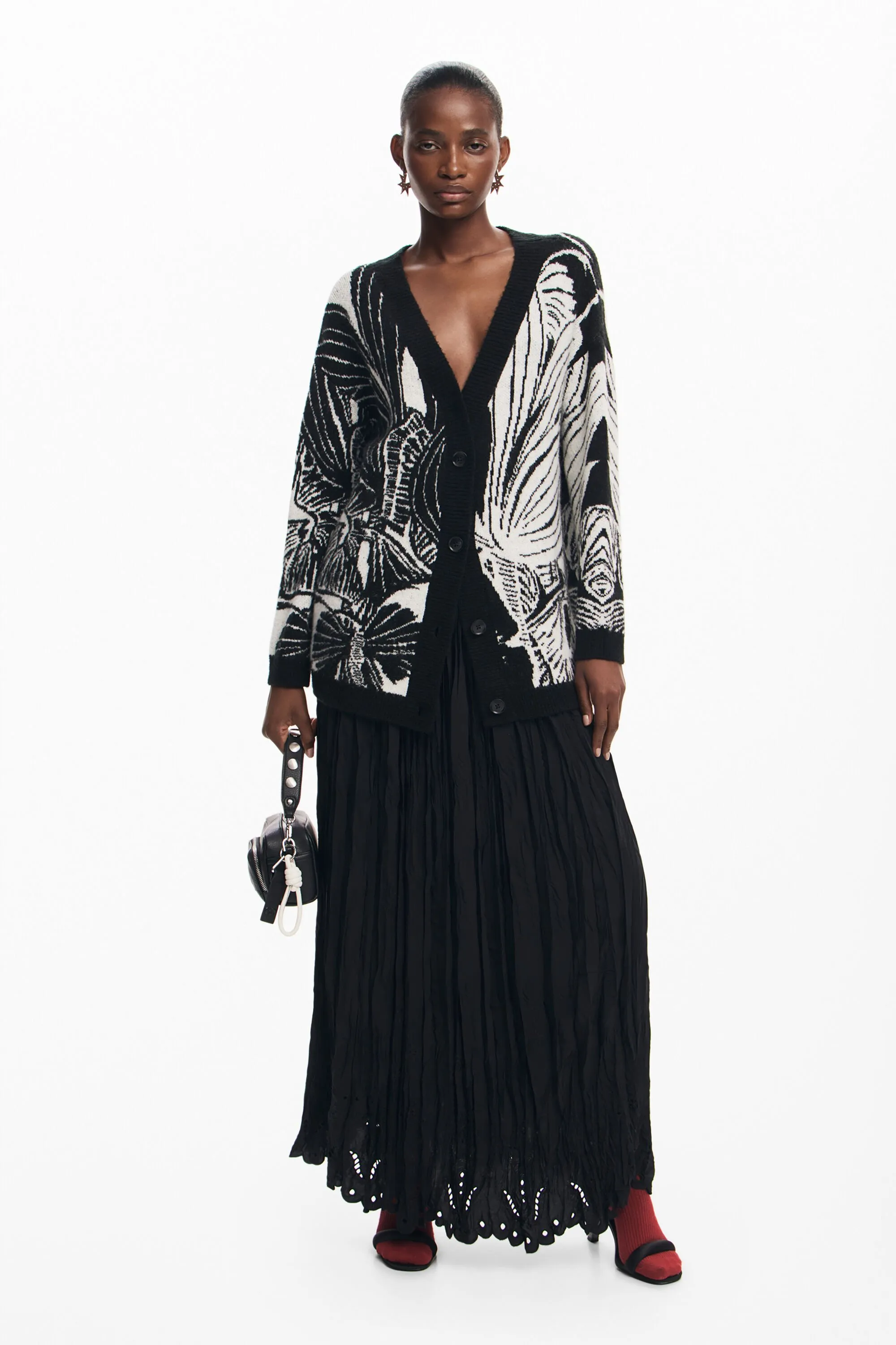 Cardigan estampado