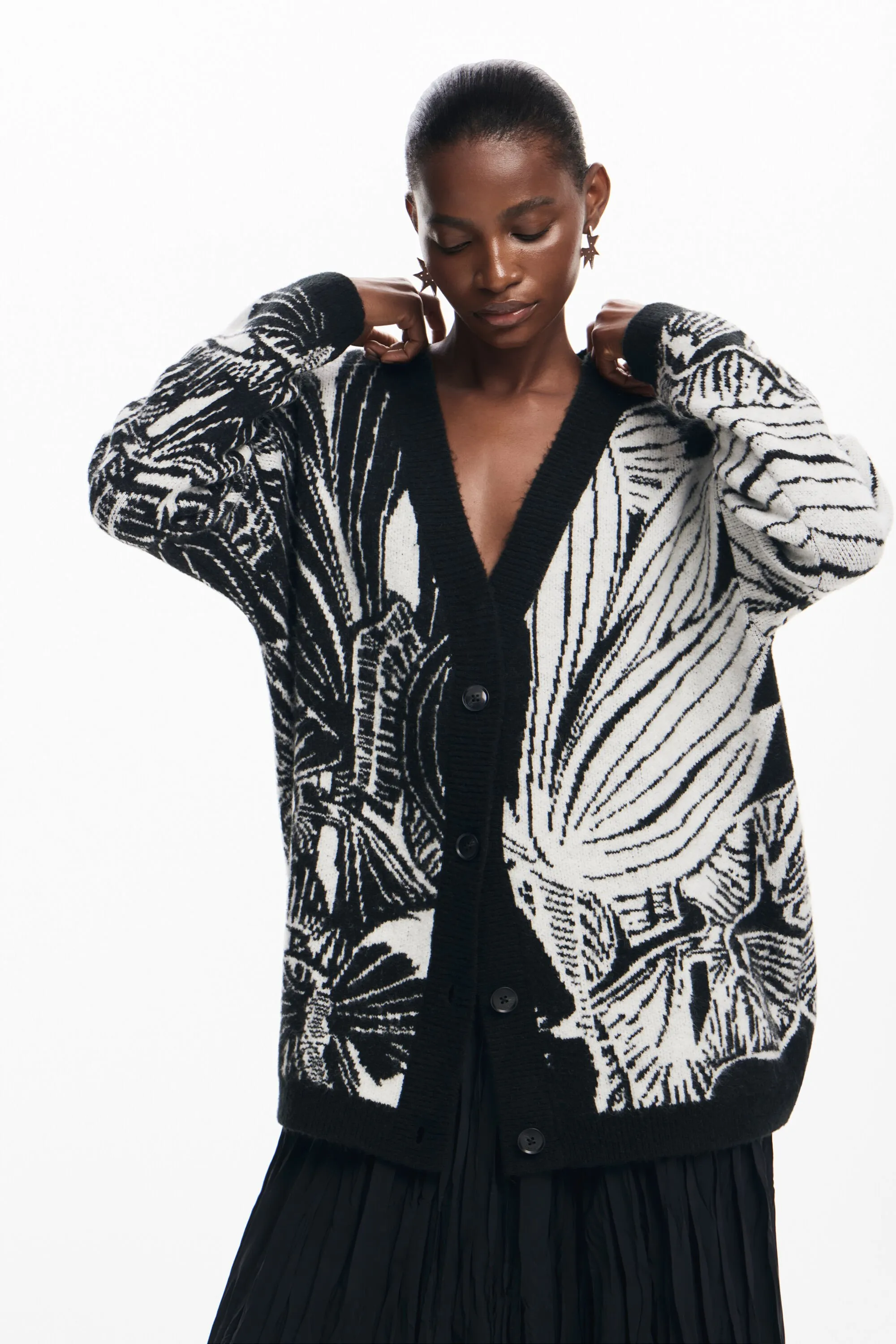Cardigan estampado