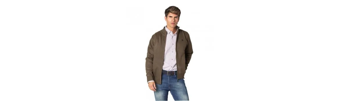 Cardigan Forro Cuadros Polar