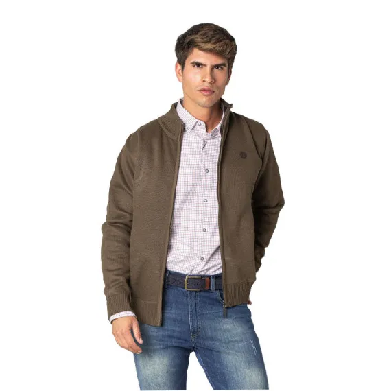 Cardigan Forro Cuadros Polar
