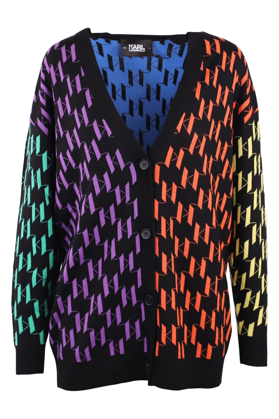Cardigan multicolor de monograma
