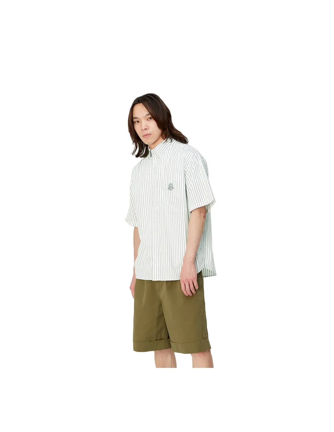 CARHARTT WIP S/S LINUS SHIRT PARK/WHITE