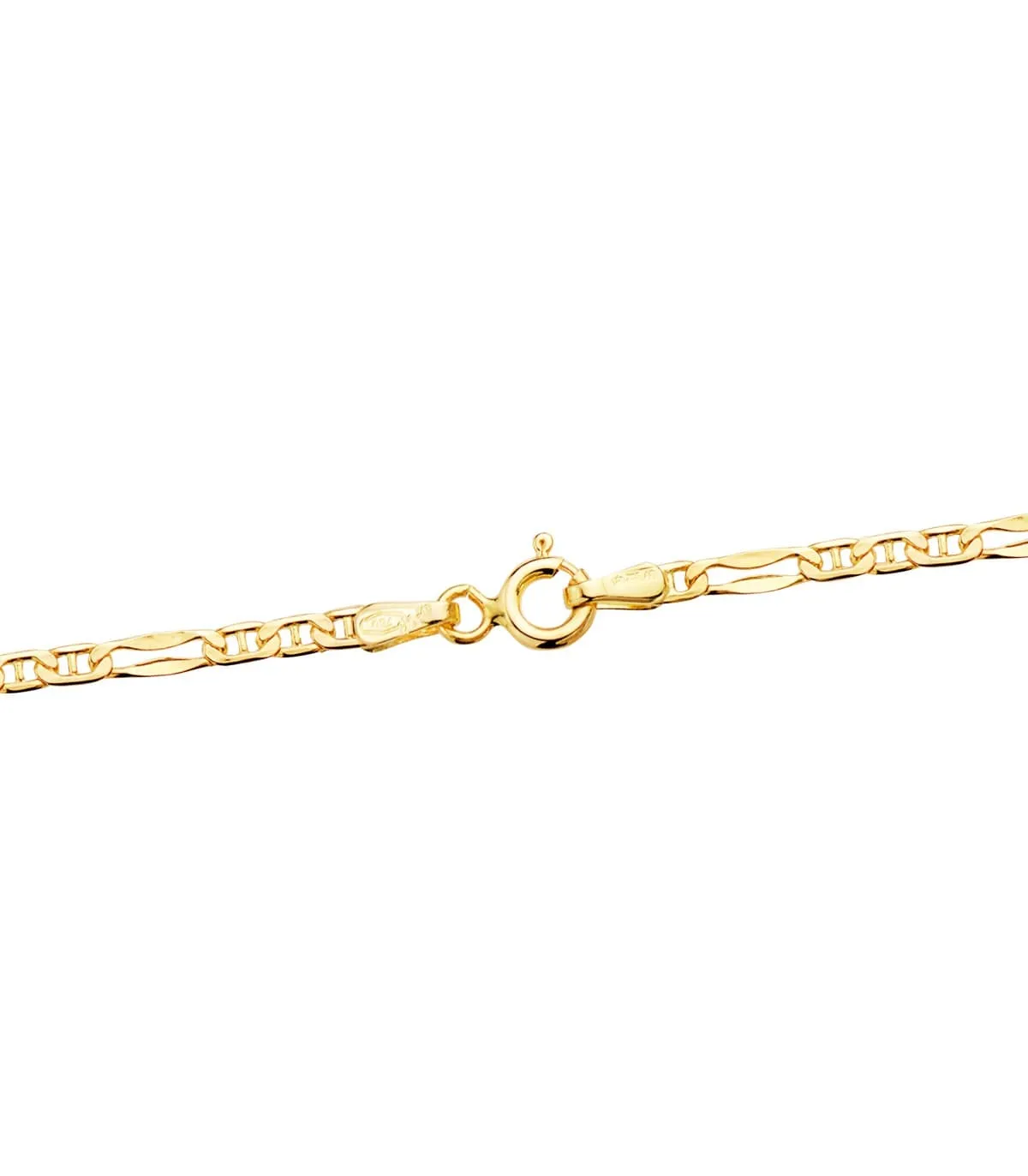 Chaîne Or 18K maille marine alternée 2 mm 60 cm