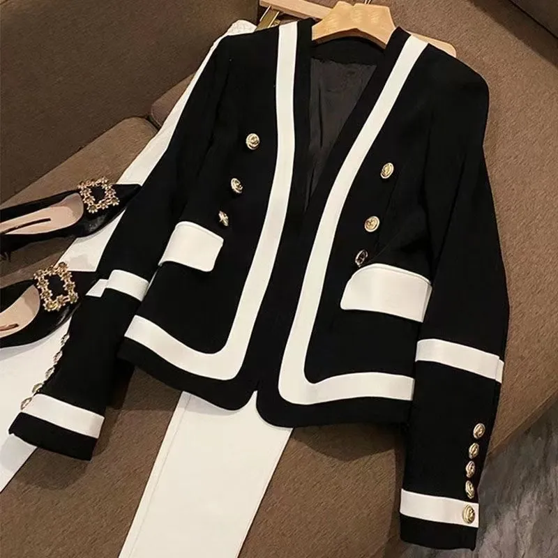 Diseñador de alta calidad Marca de lujo Gaqueta para mujeres Fashion Fashion Pocket Metal Button Botón Knit Cardigan Cardigan Ta