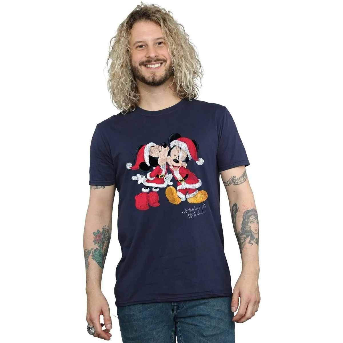 Mickey And Minnie Christmas Kiss