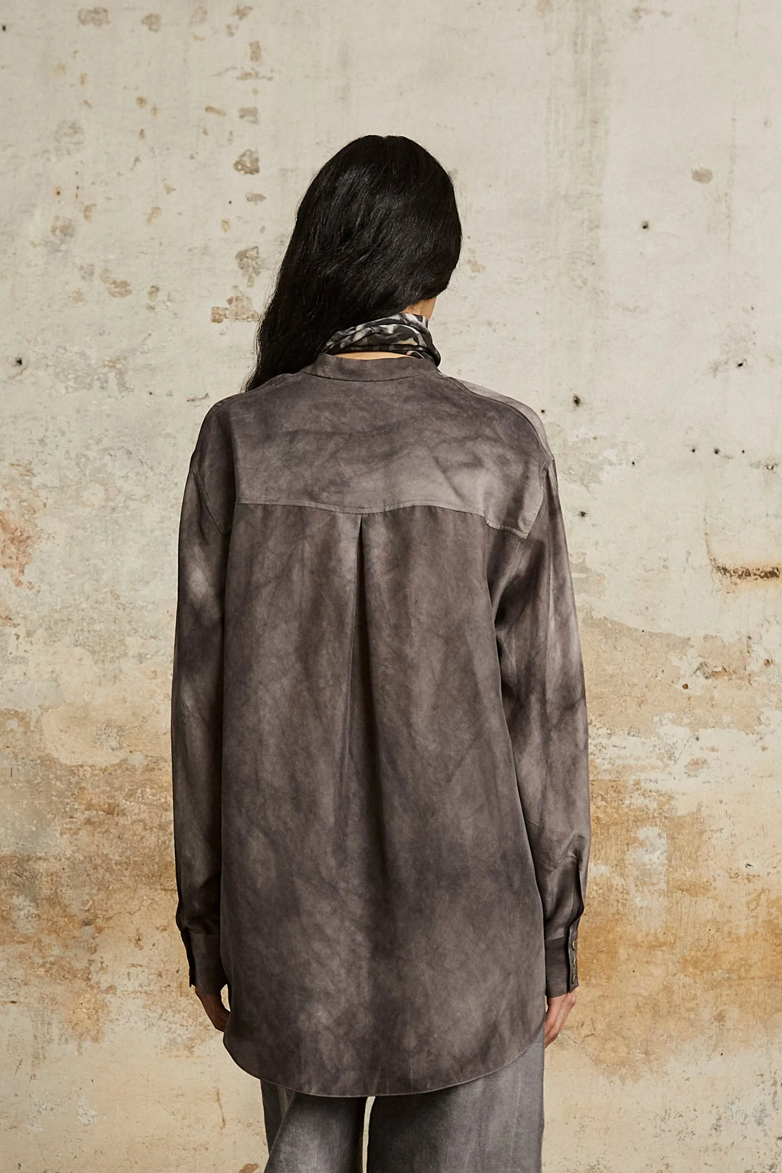 Park, lilac maltinto silk shirt