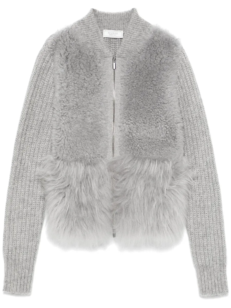 PESERICO SIGN SHEARLING CARDIGAN