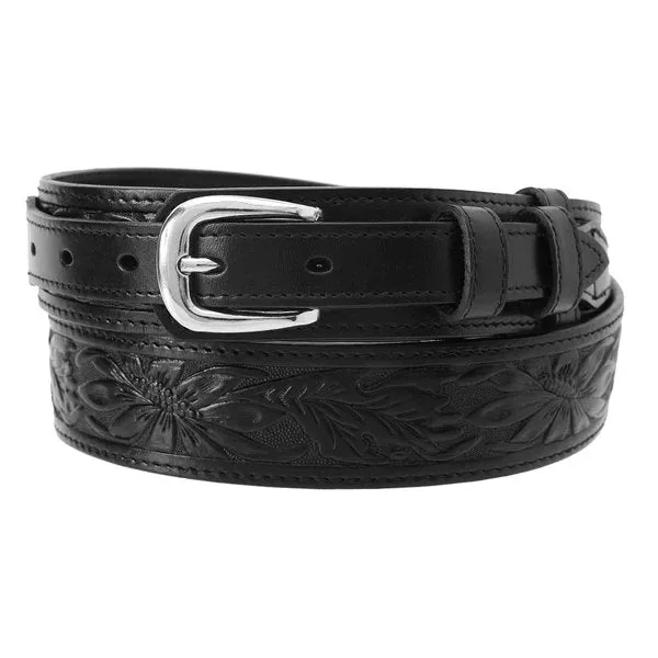 TEXANO RANGER PREMIUM LEATHER BELT BLACK  CINTO DE PIEL IMP10577