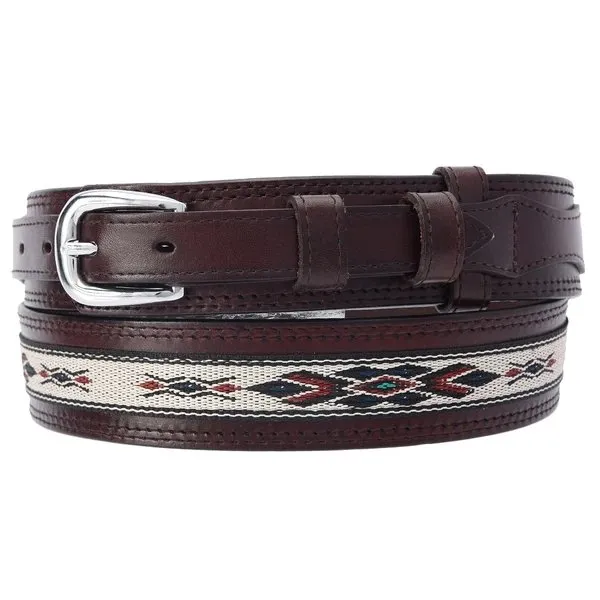 TEXANO RANGER PREMIUM LEATHER BELT BROWN  CINTO DE PIEL CAFE IMP10570