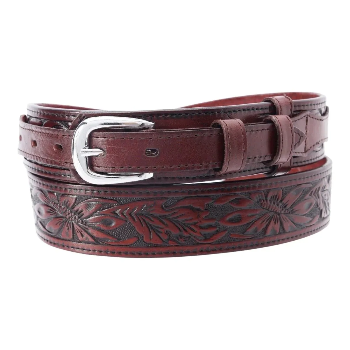 TEXANO RANGER PREMIUM LEATHER BELT BROWN  CINTO DE PIEL IMP10579