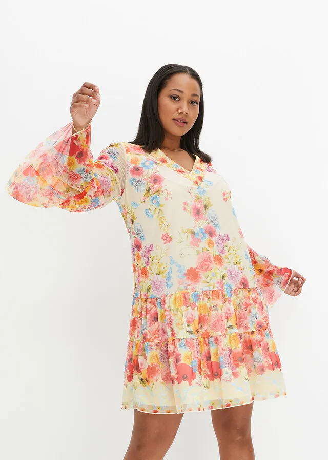 Vestido amarillo primavera con flores