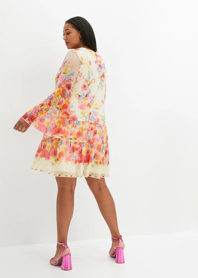 Vestido amarillo primavera con flores
