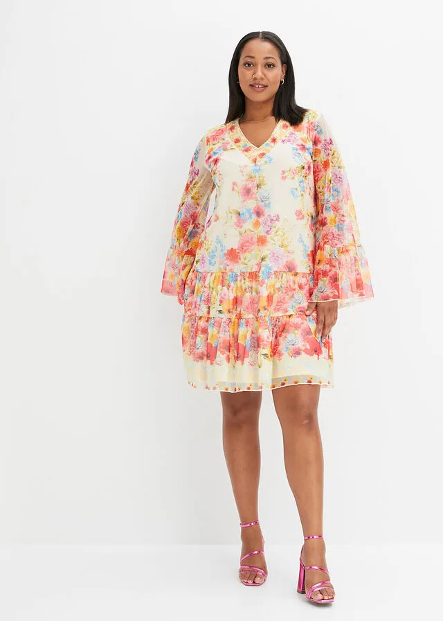 Vestido amarillo primavera con flores