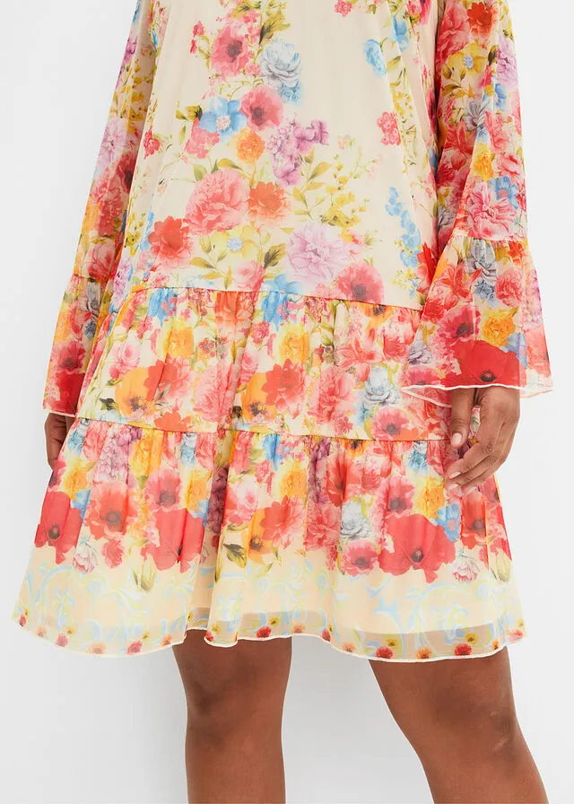 Vestido amarillo primavera con flores