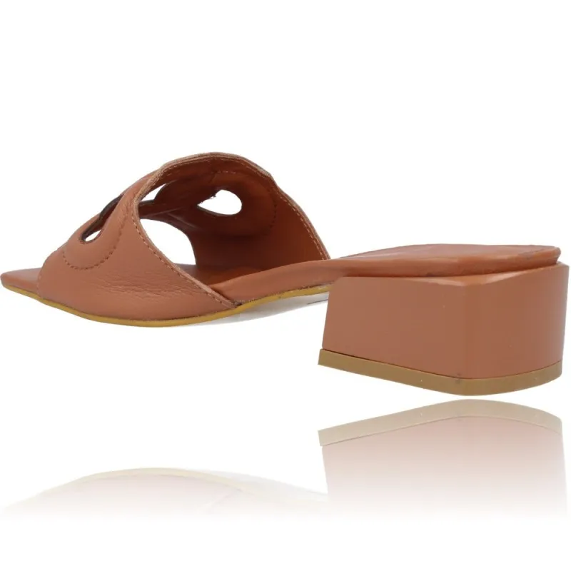 Zuecos Sandalias de Piel para Mujer de Foos Alissa 02